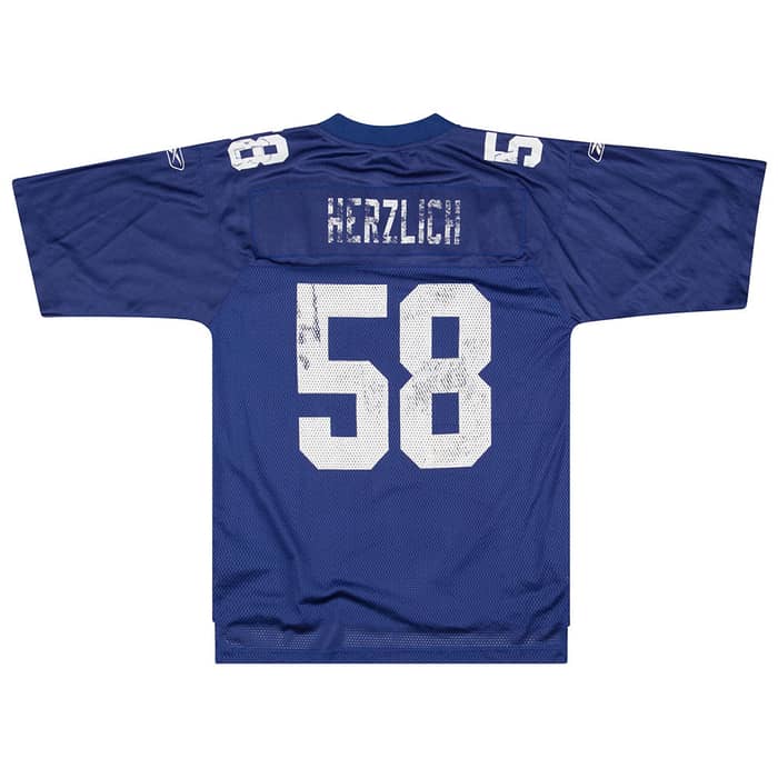 2011 New York Giants Herzlich #58 Reebok On Field Jersey (Home) M