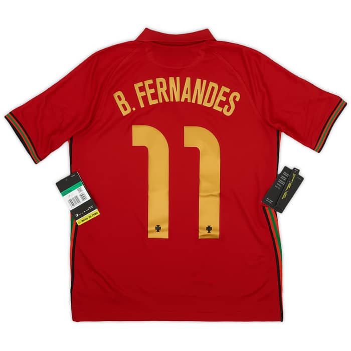 2020-21 Portugal Home Shirt B.Fernandes #11 (XL.Boys)
