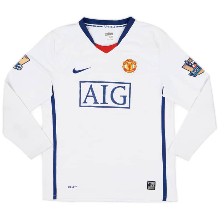 2008-10 Manchester United Away L/S Shirt Tevez #32 - 5/10 - (L.Boys)
