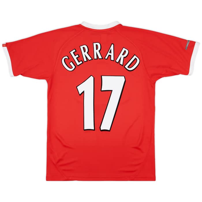 2001-03 Liverpool CL Shirt Gerrard #17 - 5/10 - (S)