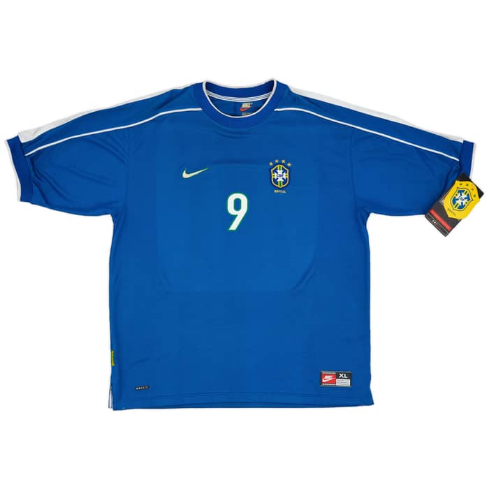 1998-00 Brazil Away Shirt Ronaldo #9 (XL)