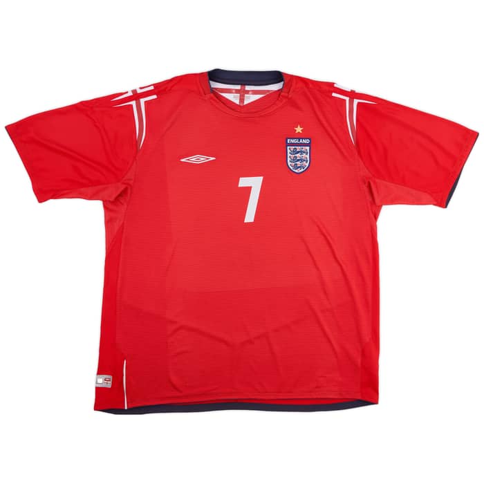 2004-06 England Away Shirt Beckham #7 - 6/10 - (XXL)