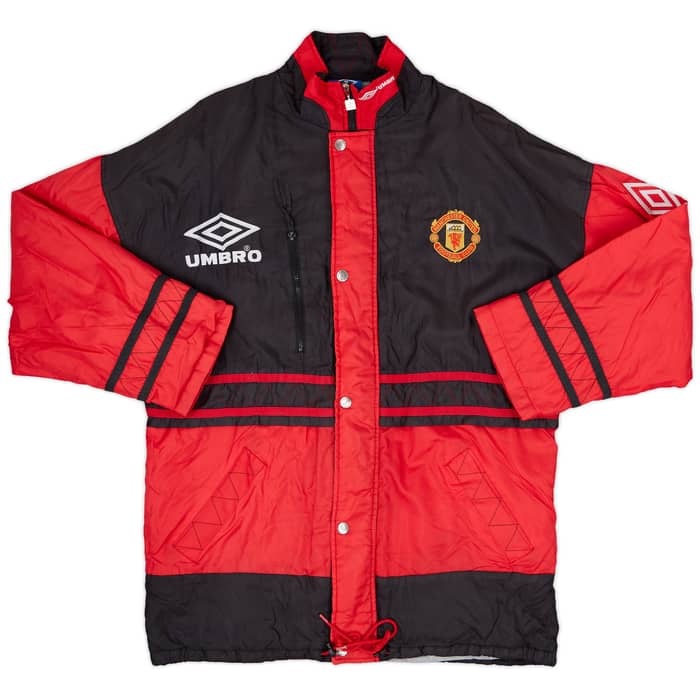 1996-97 Manchester United Umbro Padded Bench Coat - 8/10 - (L)