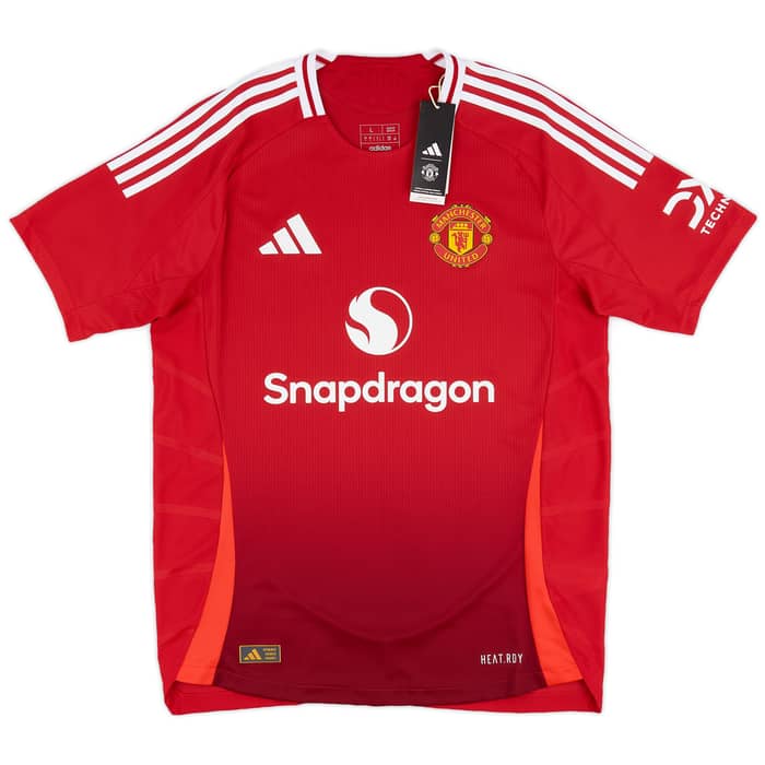 2024-25 Manchester United Authentic Home Shirt Mainoo #37