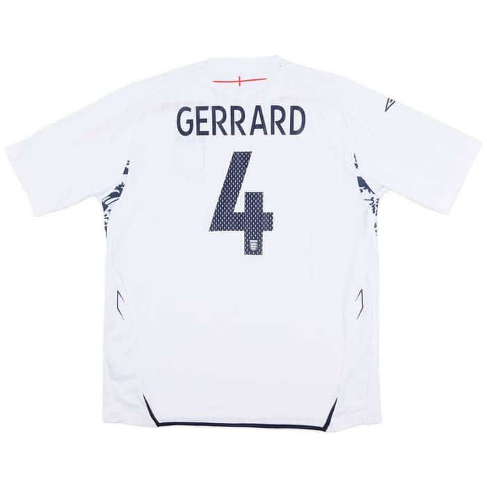 2007-09 England Home Shirt Gerrard #4 - 8/10 - (XL)