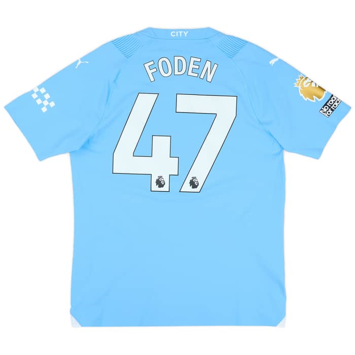 2023-24 Manchester City Player Issue Home Shirt Foden #47