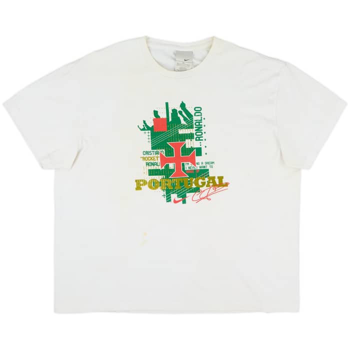 2007 Portugal Nike Graphic Tee Ronaldo #7 - 4/10 - (XXL)