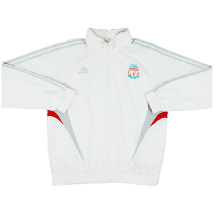 2008-09 Liverpool adidas Formotion Hooded 1/4 Zip Rain Jacket - 8/10 - (XL)