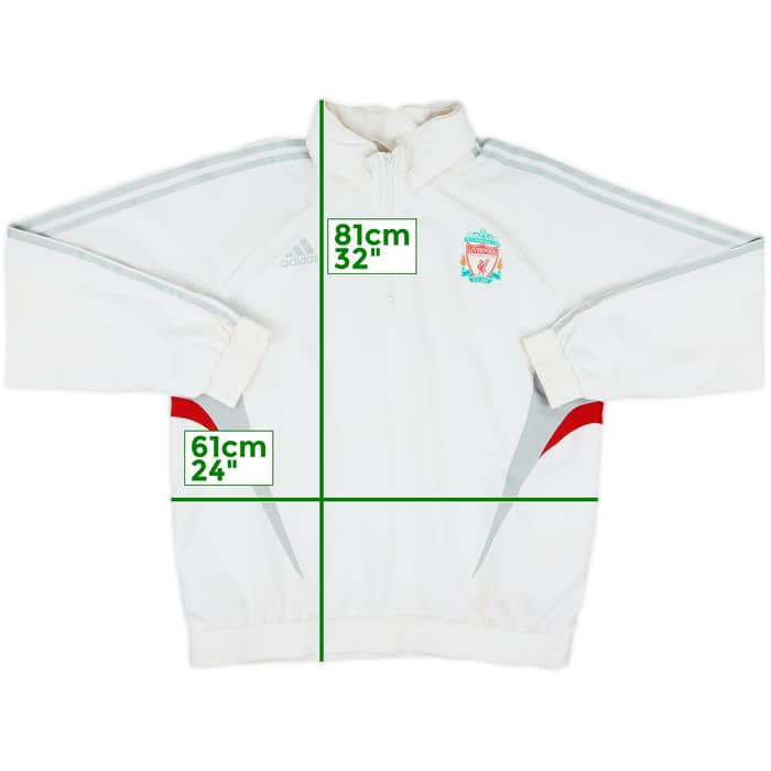 2008-09 Liverpool adidas Formotion Hooded 1/4 Zip Rain Jacket - 8/10 - (XL)