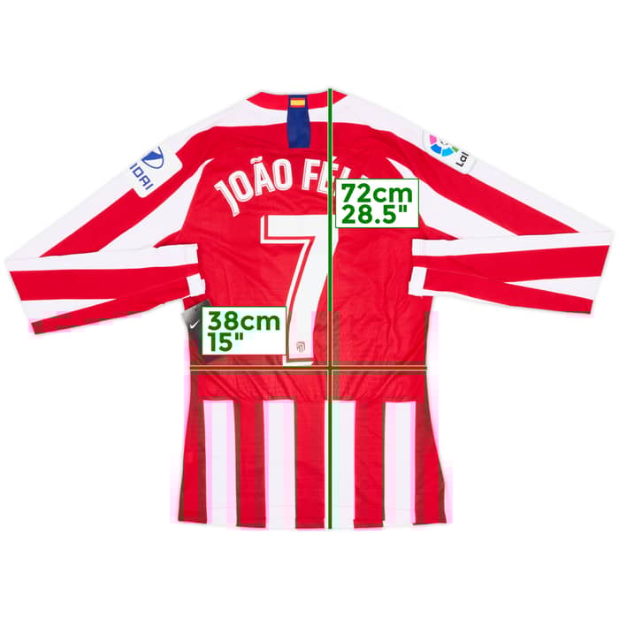 2019-20 Atletico Madrid Player Issue Domestic Home L/S Shirt Joao Felix #7 (S)