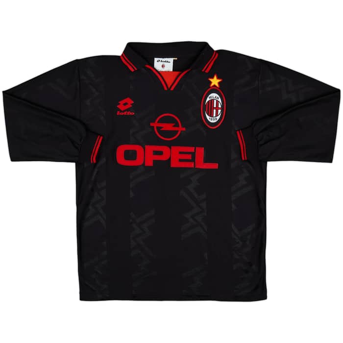 1996-97 AC Milan Third L/S Shirt Weah #9 - 8/10 - (L)
