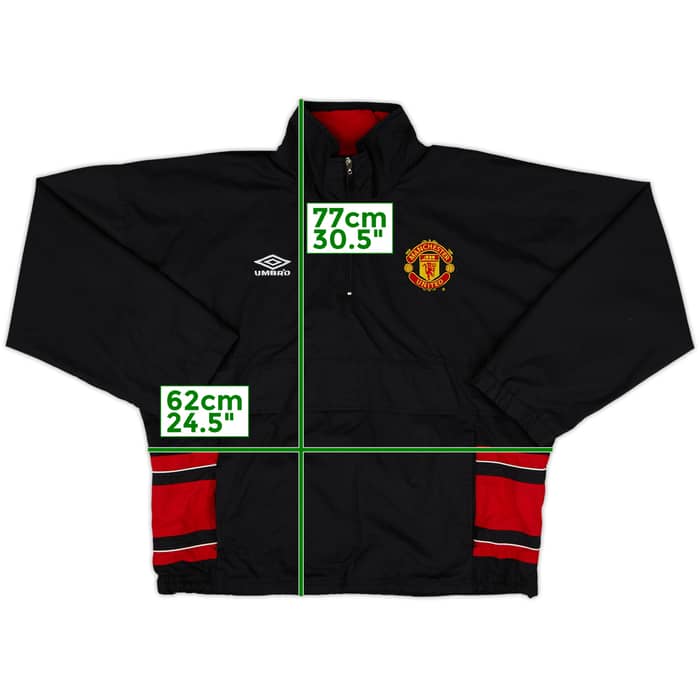 1999-00 Manchester United Umbro 1/4 Zip Drill Top - 10/10 - (S)