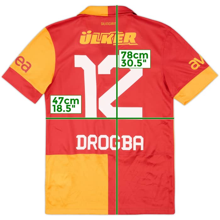 2012-13 Galatasaray Home Shirt Drogba #12 - 9/10 - (S)