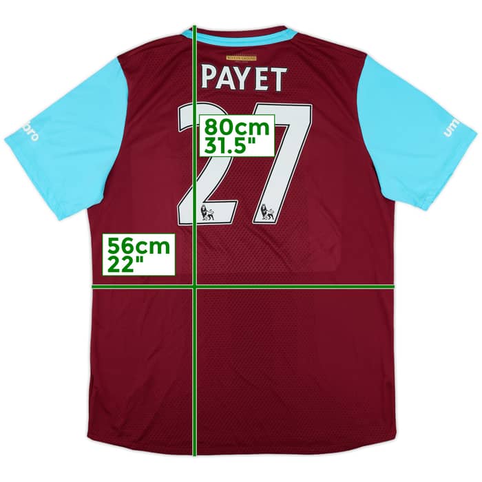 2015-16 West Ham 'Boleyn' Home Shirt Payet #27 - 9/10 - (XL)