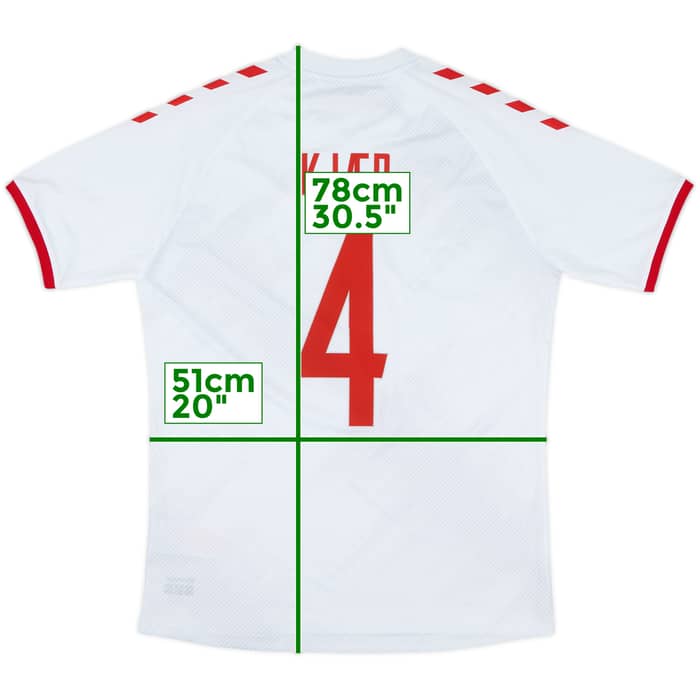 2020-21 Denmark Away Shirt Kjaer #4 - 8/10 - (L)