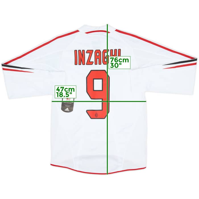 2004-05 AC Milan Player Issue Away L/S Shirt Inzaghi #9 (S)