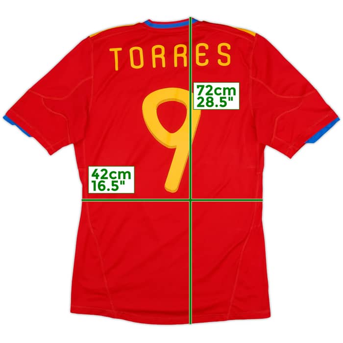 2009-10 Spain Home Shirt Torres #9 - 8/10 - (S)