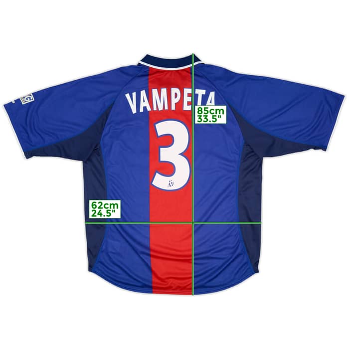 2000-01 Paris Saint-Germain Home Shirt Vampeta #3 - 7/10 - (XL)