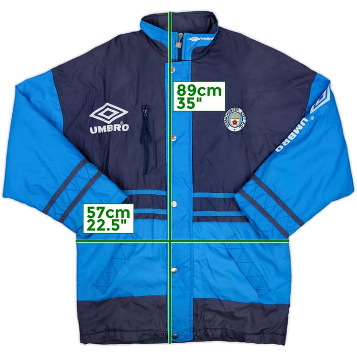 1995-97 Manchester City Umbro Padded Bench Coat - 9/10 - (S)