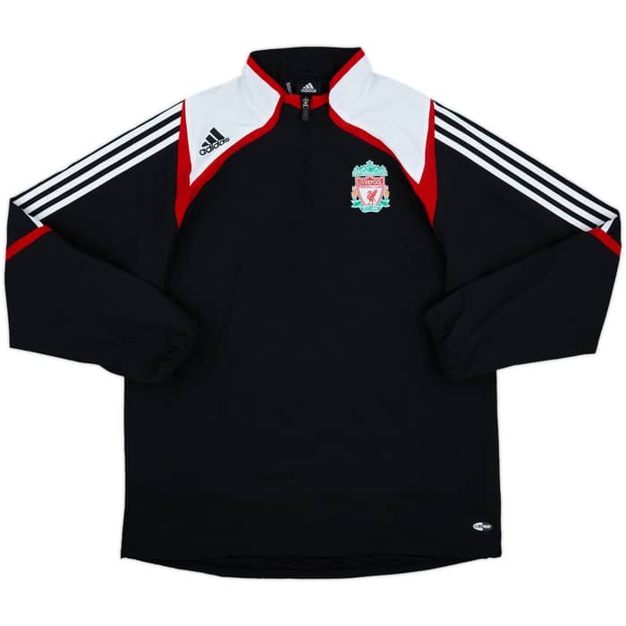 2007-08 Liverpool adidas 1/4 Zip Track Jacket - 10/10 - (L)