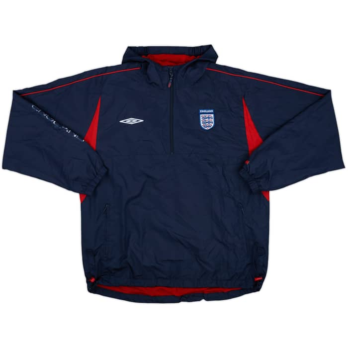 2004-06 England Umbro 1/4 Zip Hooded Rain Jacket - 5/10 - (L)