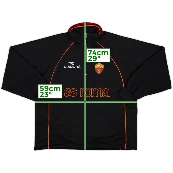 1999-00 Roma Diadora 1/4 Zip Drill Top - 8/10 - (S)