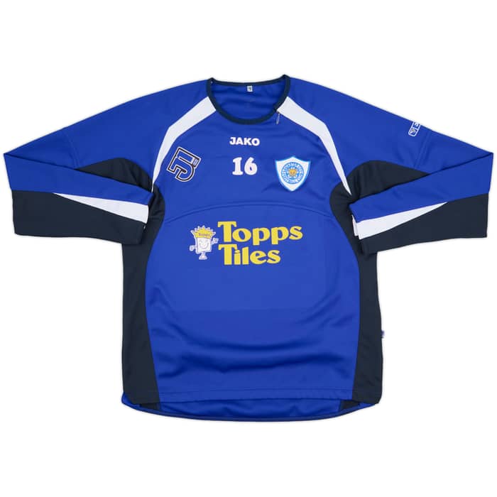 2007-09 Leicester Jako Player Issue 1/4 Zip Drill Top #16 - 8/10 - (L)