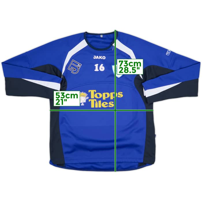 2007-09 Leicester Jako Player Issue 1/4 Zip Drill Top #16 - 8/10 - (L)