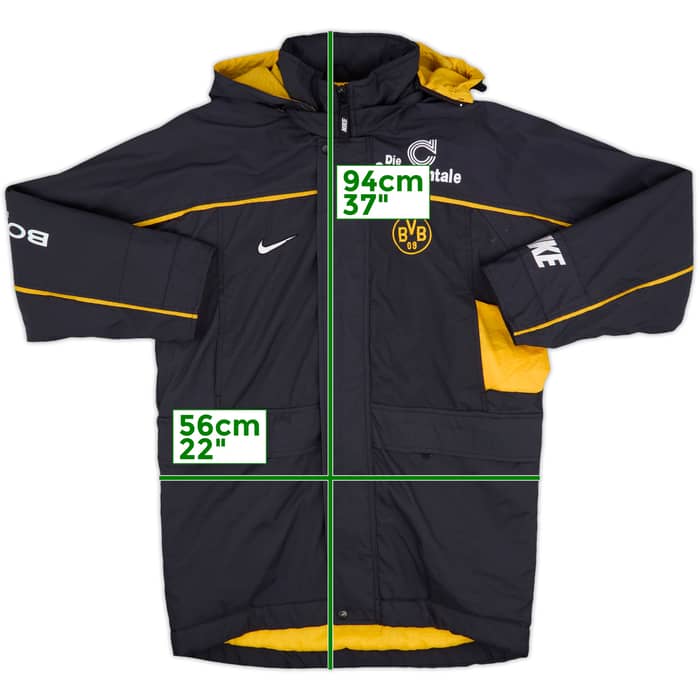 1998-99 Borussia Dortmund Nike Player Issue Padded Bench Coat - 8/10 - (S)
