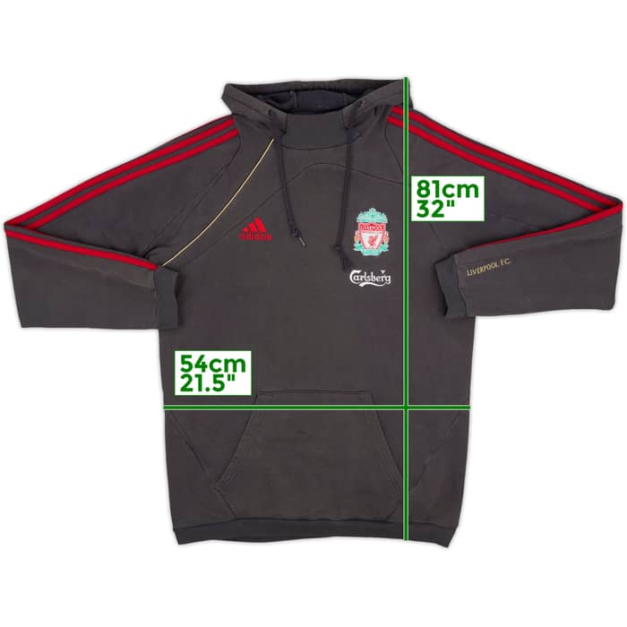 2009-10 Liverpool adidas Hooded Sweat Top - 6/10 - (L)