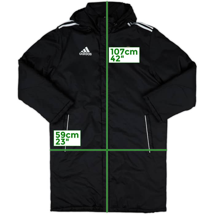 2013-14 AC Milan adidas Hooded Padded Bench Coat - 5/10 - (XL.Boys)