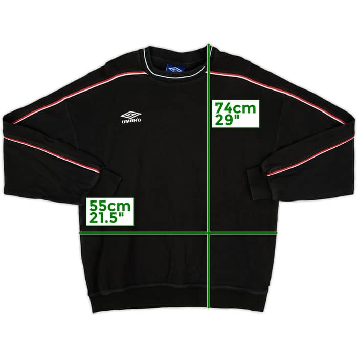 1999-00 Manchester United Umbro Sweat Top - 7/10 - (L)