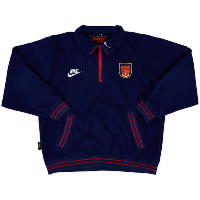 1996-98 Arsenal Nike 1/4 Zip Fleece Top - 8/10 - (M)