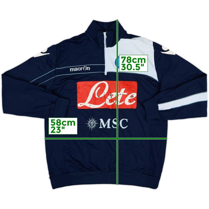 2011-12 Napoli Macron 1/4 Zip Drill Top - 4/10 - (XL)