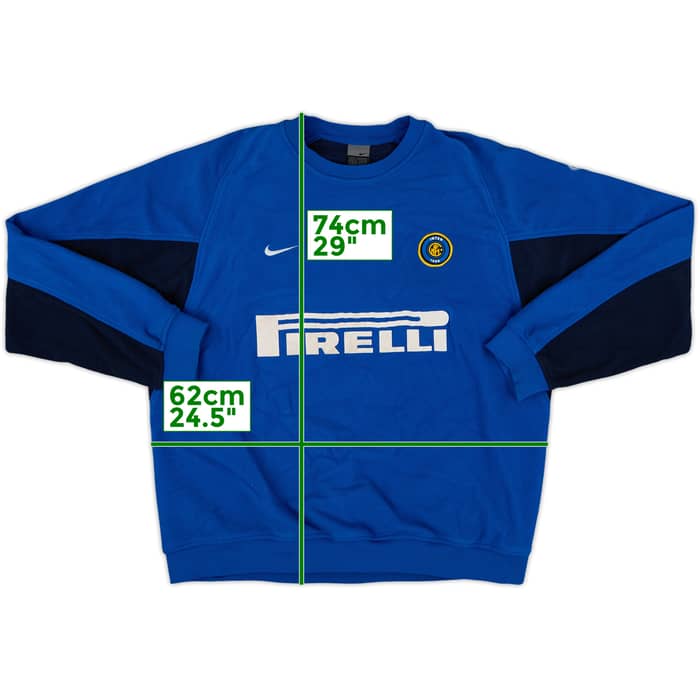 2001-02 Inter Milan Nike Fleece Sweat Top - 8/10 - (XL)