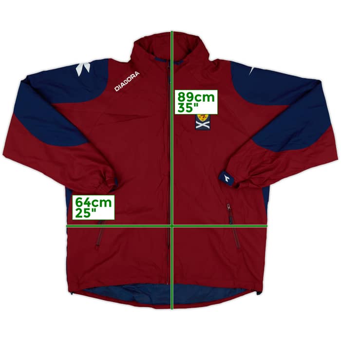 2005-06 Scotland Diadora Hooded Rain Jacket - 8/10 - (XL)