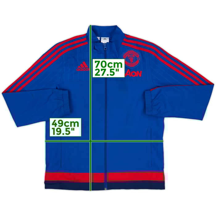 2015-16 Manchester United adidas Track Jacket - 8/10 - (L.Boys)