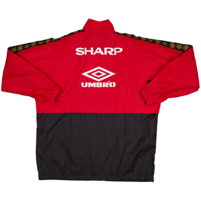 1996-97 Manchester United Umbro 1/2 Zip Drill Top - 8/10 - (Y)