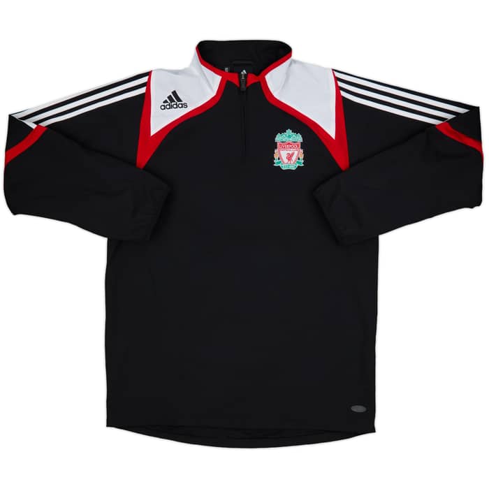 2007-08 Liverpool adidas 1/4 Zip Drill Top - 8/10 - (M)