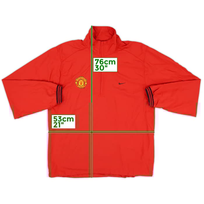2006-07 Manchester United Nike Golf 1/4 Zip Training Top - 8/10 - (S)