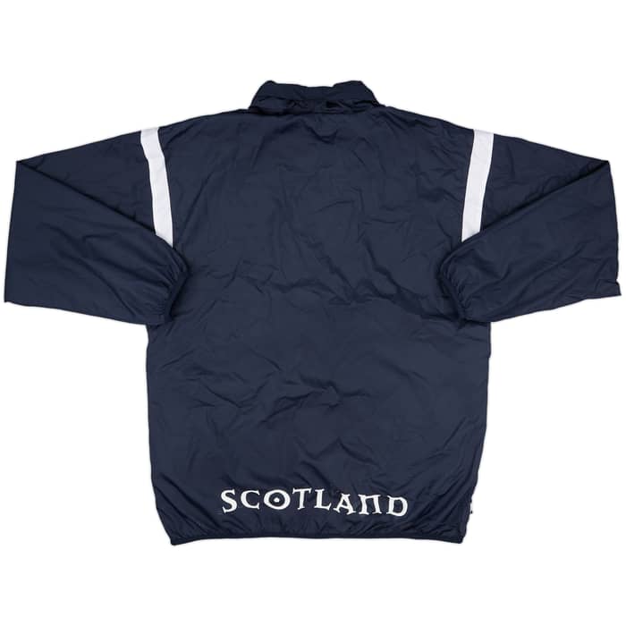 2004-05 Scotland Diadora Hooded 1/4 Zip Rain Jacket - 8/10 - (L)
