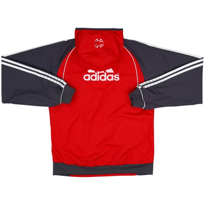 2006-07 Liverpool Staff Issue adidas 1/4 Zip Hooded Rain Jacket LF' - 8/10 - (S)