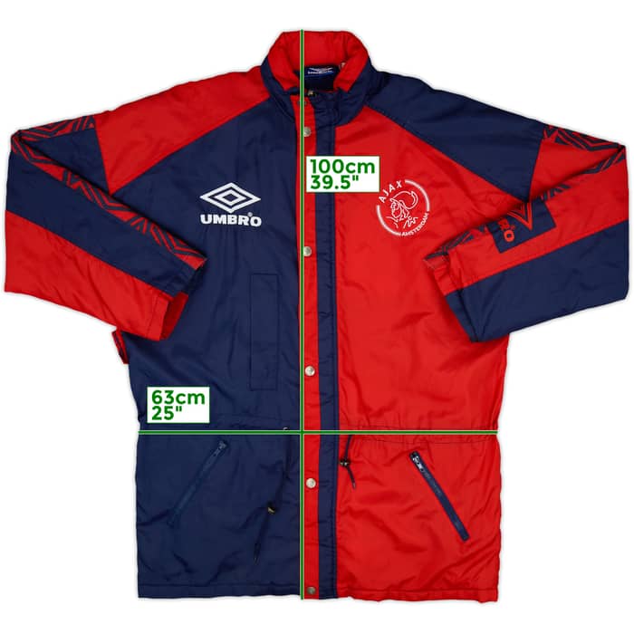 1996-97 Ajax Umbro Padded Bench Coat - 9/10 - (XL)