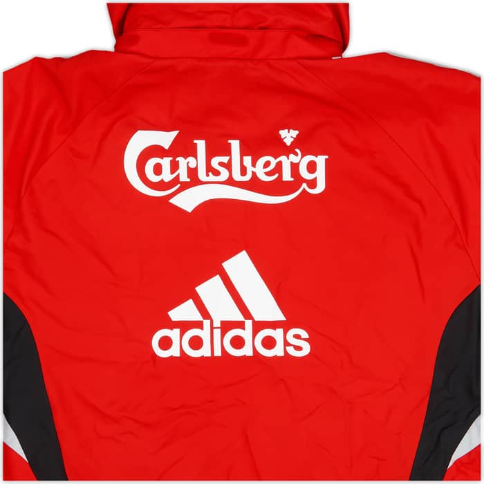 2008-09 Liverpool adidas 1/4 Zip Hooded Rain Jacket - 8/10 - (L)