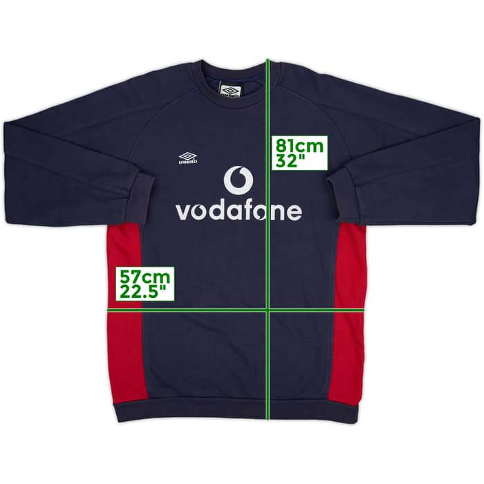 2000-02 Manchester United Umbro Sweat Top - 8/10 - (L)
