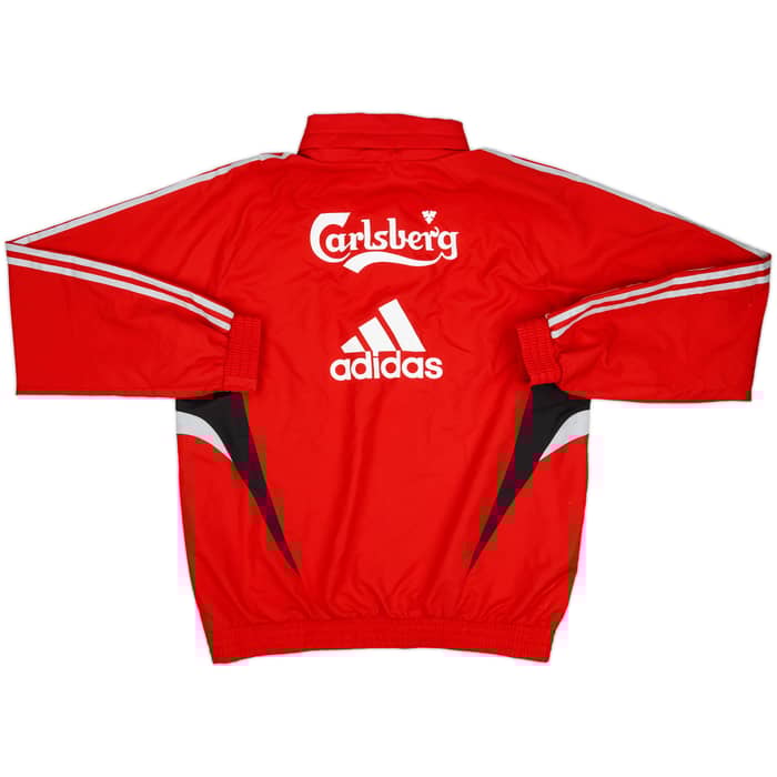 2008-09 Liverpool adidas 1/4 Zip Hooded Rain Jacket - 8/10 - (L/XL)