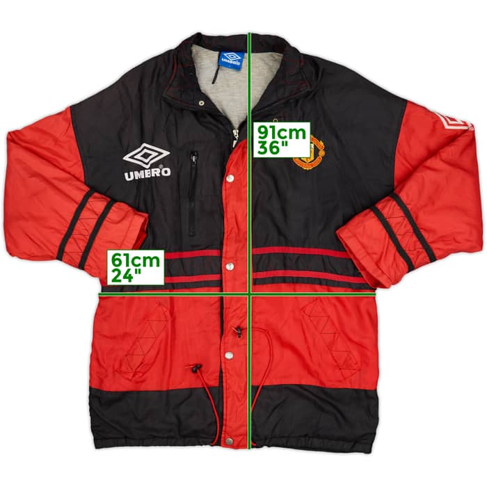 1996-97 Manchester United Umbro Padded Bench Coat - 8/10 - (L)