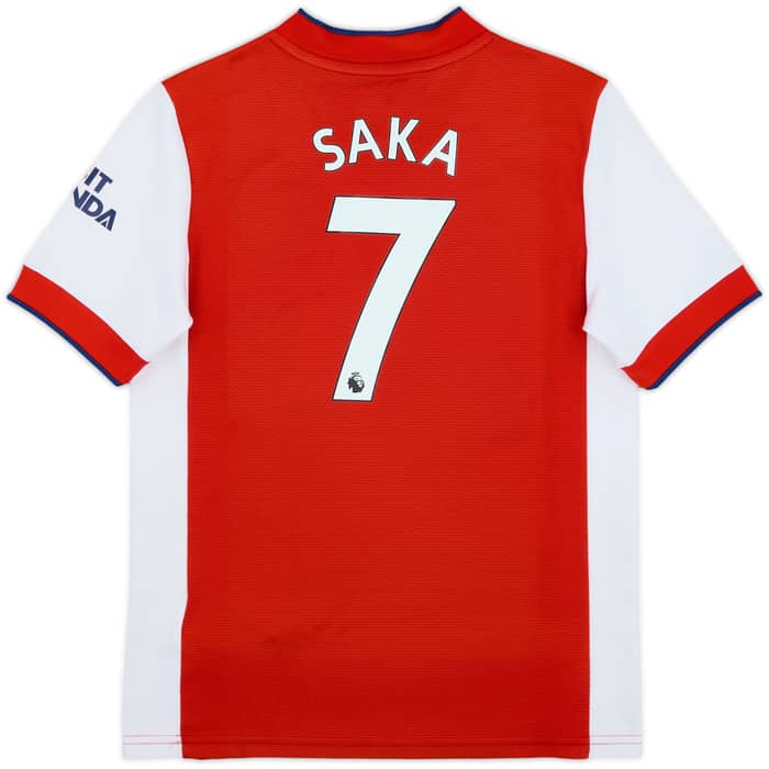 2021-22 Arsenal Home Shirt Saka #7 - 7/10 - (M.Boys)