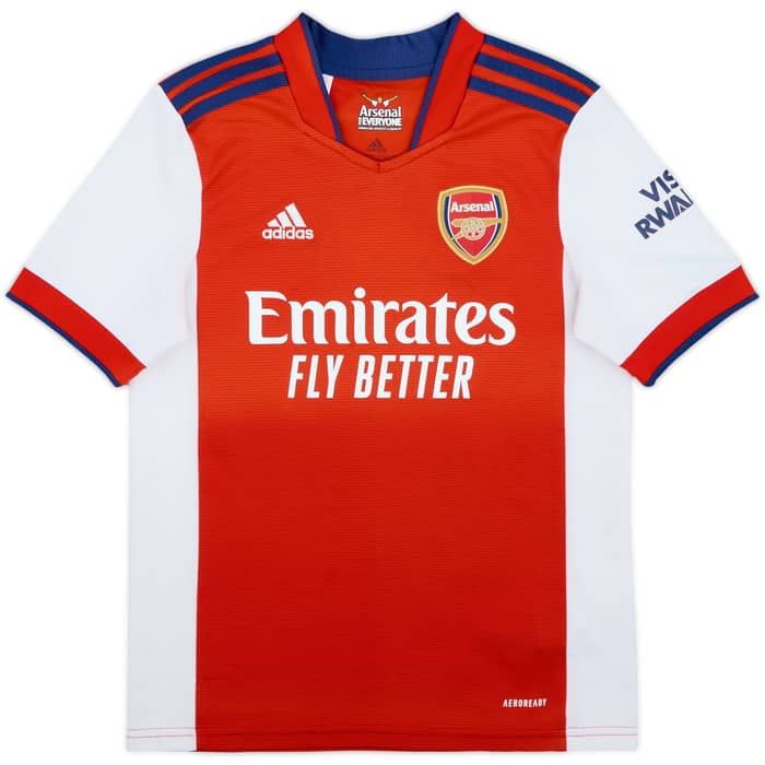 2021-22 Arsenal Home Shirt Saka #7 - 7/10 - (M.Boys)