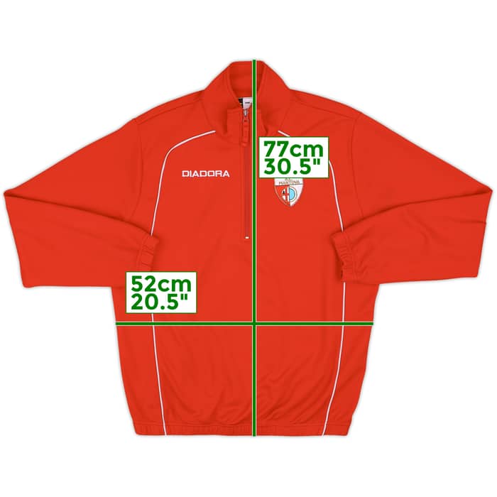 2007-09 AC Mantova Diadora 1/2 Zip Track Jacket - 7/10 - (M)